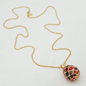 Joan Rivers Plique a Jour Mosaic Egg Pendant